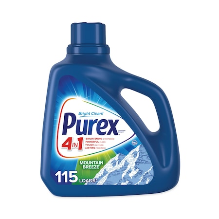 Purex Laundry Detergent, 150 oz Bottle, Liquid, Mountain Breeze, 4 PK DIA 05016
